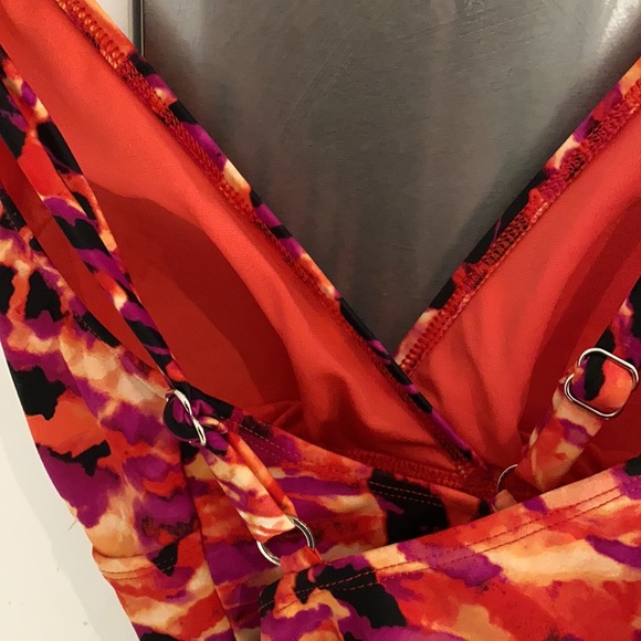 Water Colour Bright Wild Animal Print One-Piece Swim Suit Cross Back Summer S - Picture 5 of 9